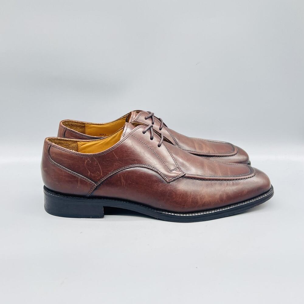 Cole Haan Shoes Mens 11 Brown Leather Derby Oxford Dress Square Toe Classic